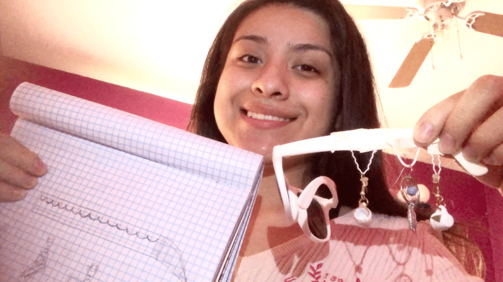 Victoria and her glasses charms